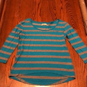 Shiny grey 3-4 length Hollister t-shirt